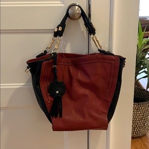 Garnet Faux Leather Purse